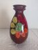 Large glazed ceramic vase with floral decoration – 1970s