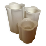 Trio of four-leaf clover candle holders