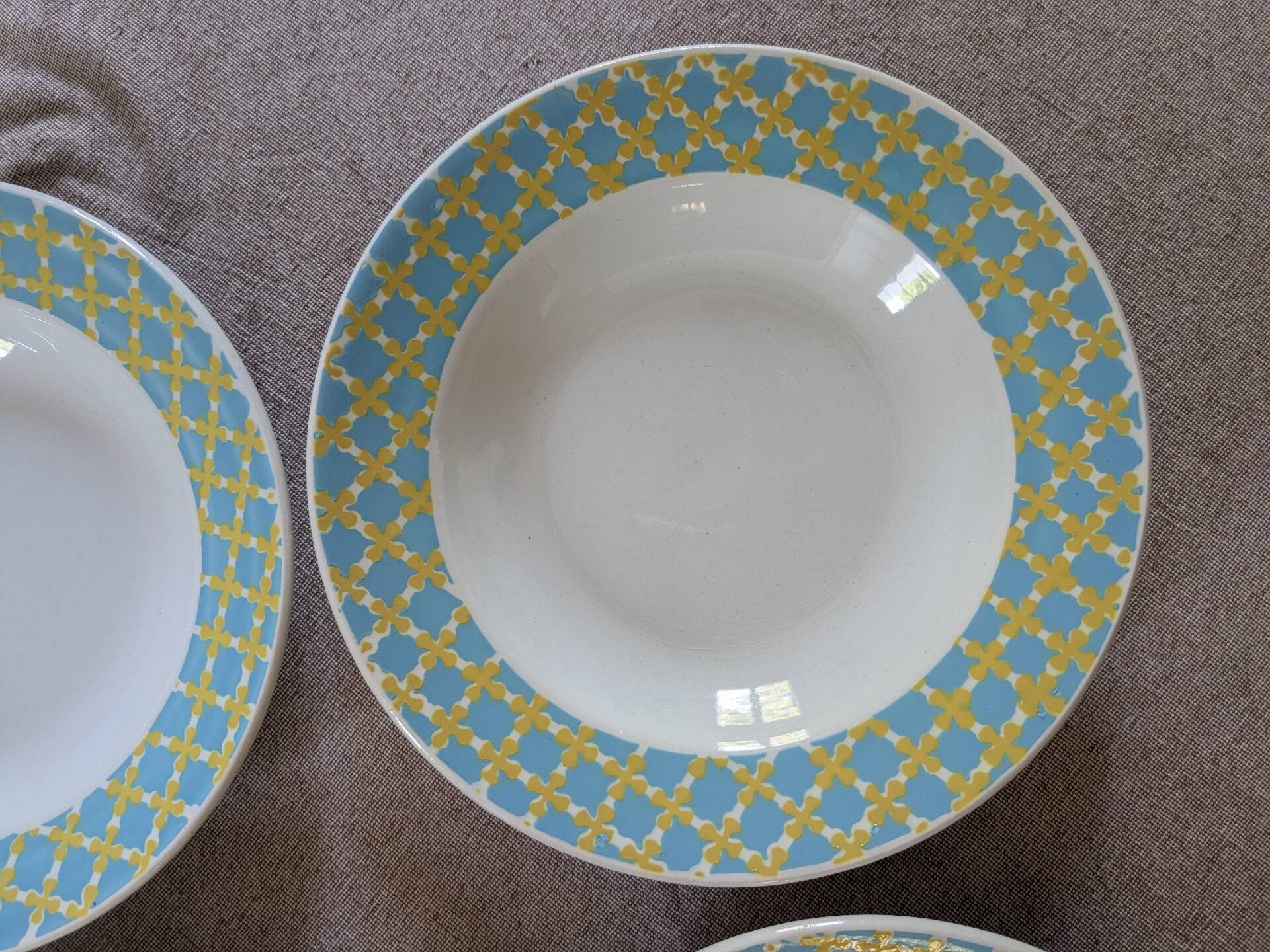 Assiettes creuses Digoin Sarreguemines 