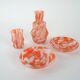 Set of artistic glass items, Italian design, 1970s, production: Italy