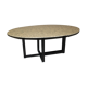 Design table in granite and black laqué steel around 1980