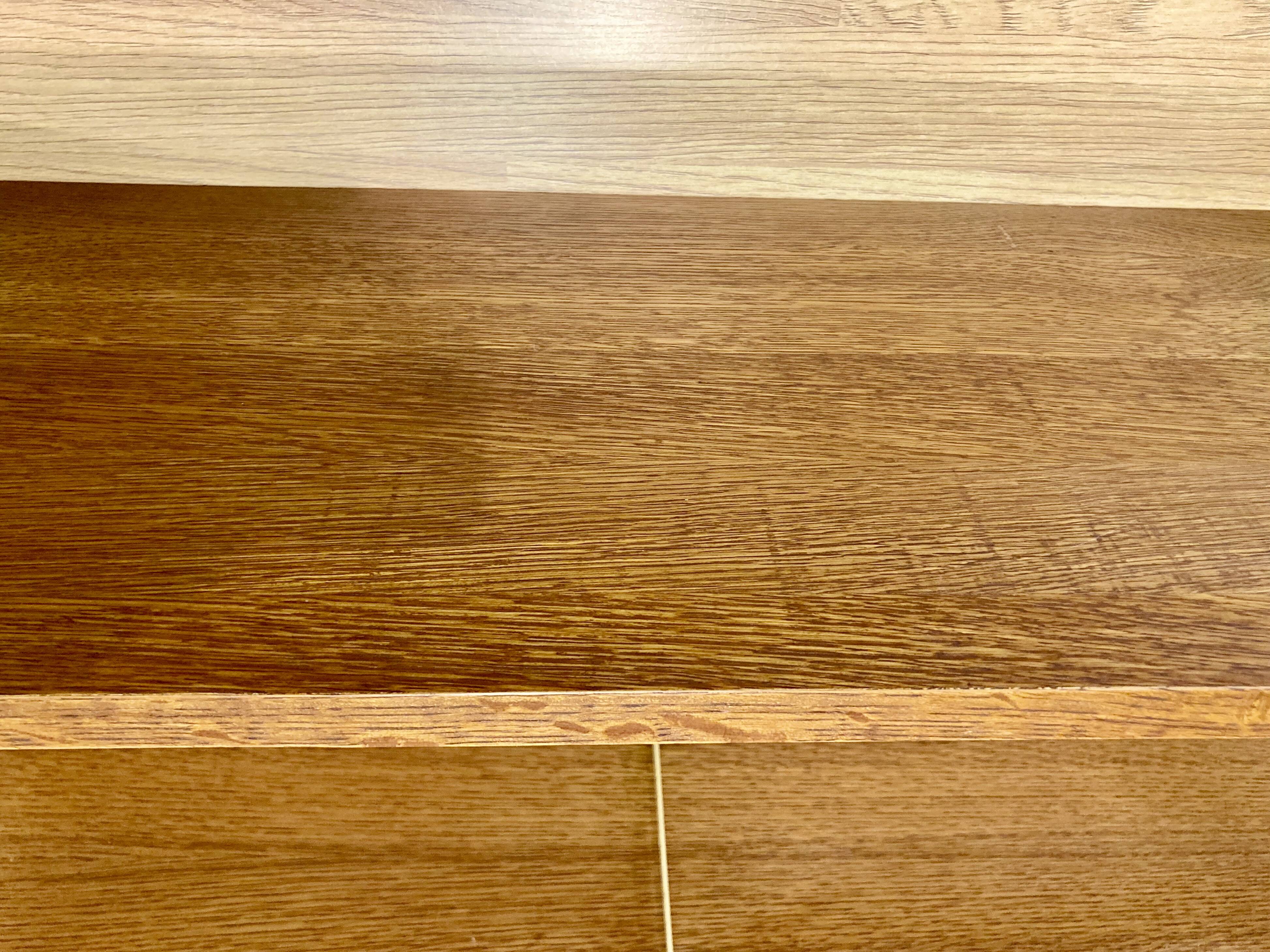 Set of oak shelves, 1950s design.