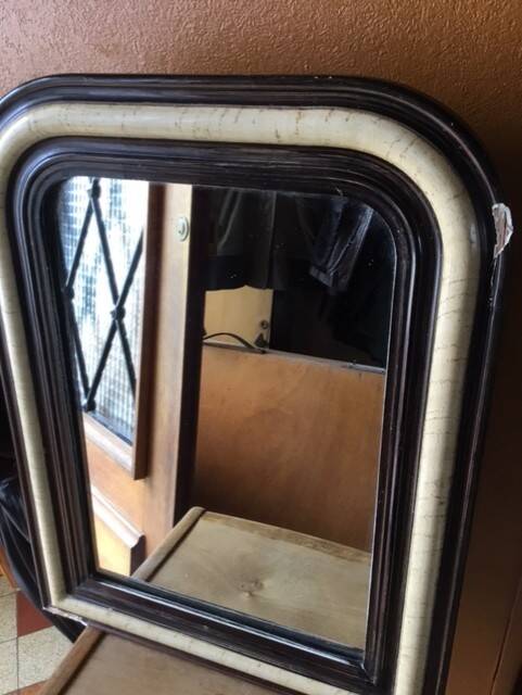 Vintage wall mirror, Napoleon III mirror, wood and stucco mirror, wall mirror, interior decoration