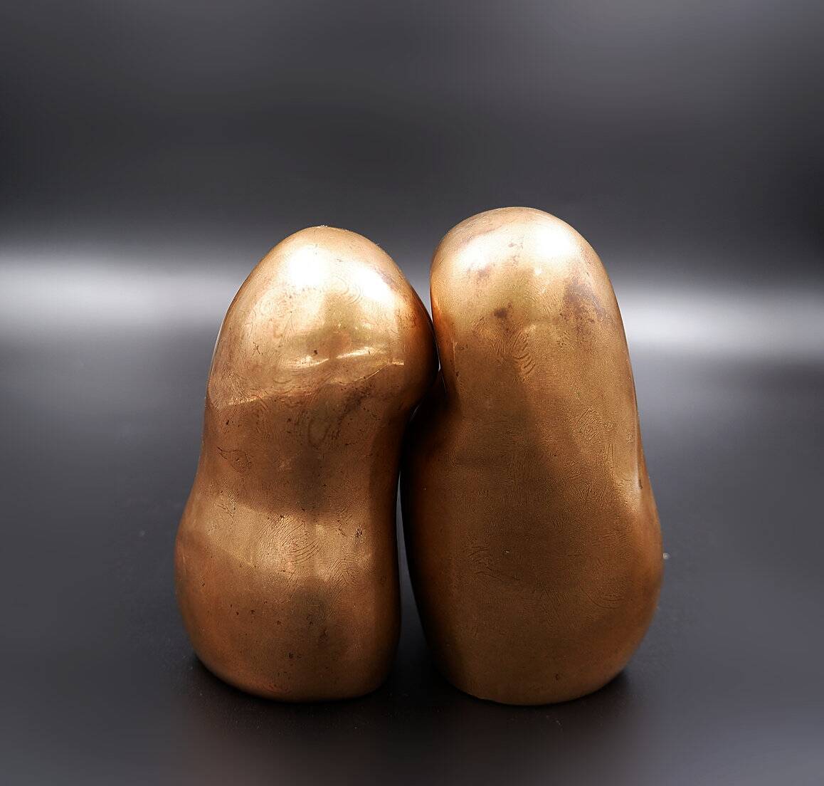 Bronze busts of men and women