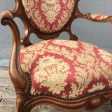 Pair of napoleon III armchairs, 19th century