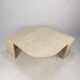 Table basse italienne travertin du milieu du siècle, années 1980