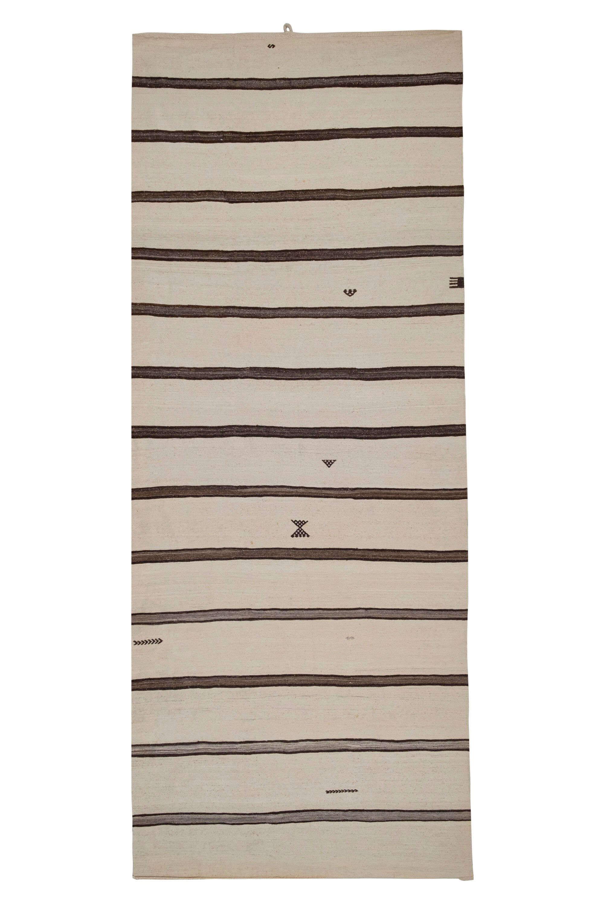 Turkish hemp kilim rug runner 160 x 400 cm