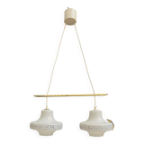 Double glass hanging lamp 1960s