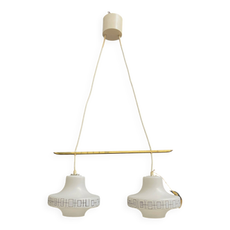 Suspension double verre années 1960