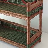 Vintage wicker wall shelf