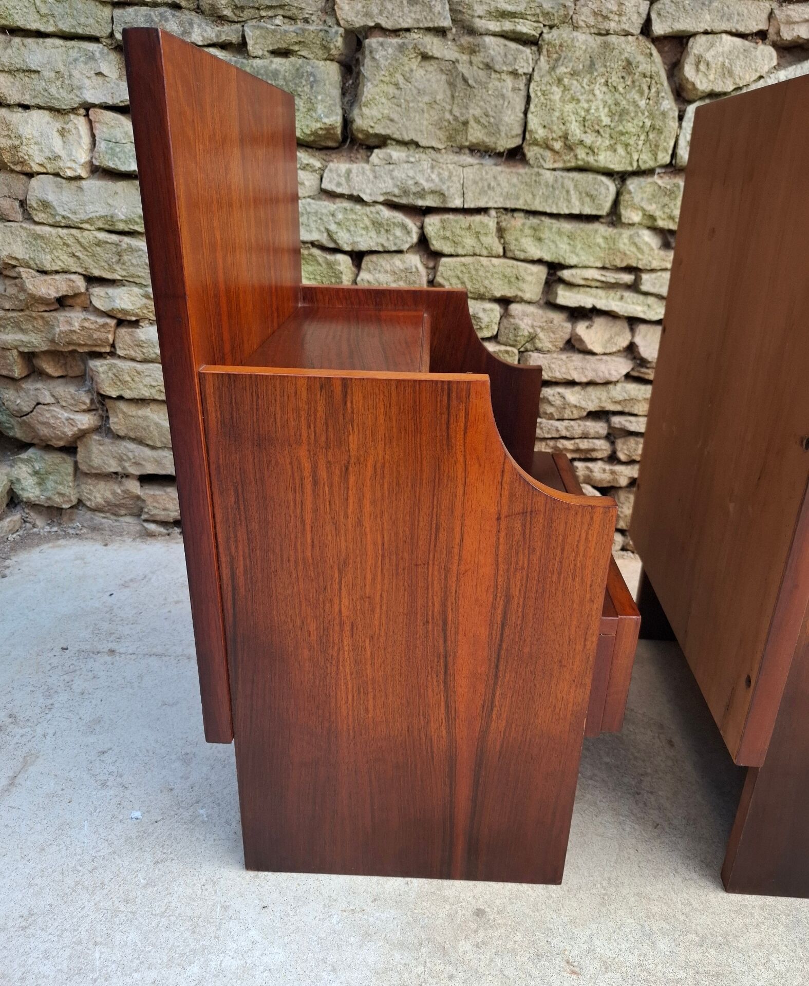 Pair of teak bedside tables