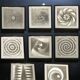a Kinetic Op Art Aluchromy under glass frame.