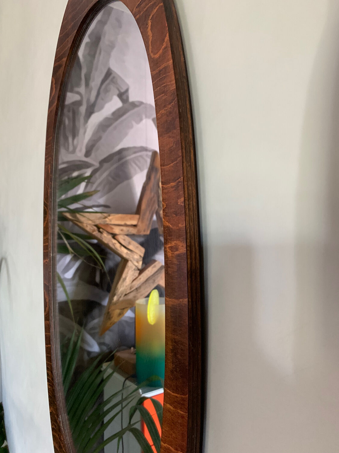 60s mirror in Italian wood
