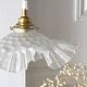 Antique pleated pendant light