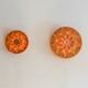 Handcrafted Swedish wooden wall sconces, set of 2