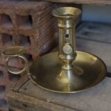 Cellar rat brass push-button candle holder