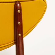 Midcentury Heart Chair in Yellow Satin Dedar Gildo Fabric, Europe, 1960s