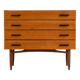Commode en teck de V-form (Belgique, années 1960).