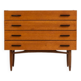 Commode en teck de V-form (Belgique, années 1960).
