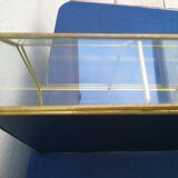 Vintage glass and brass showcase