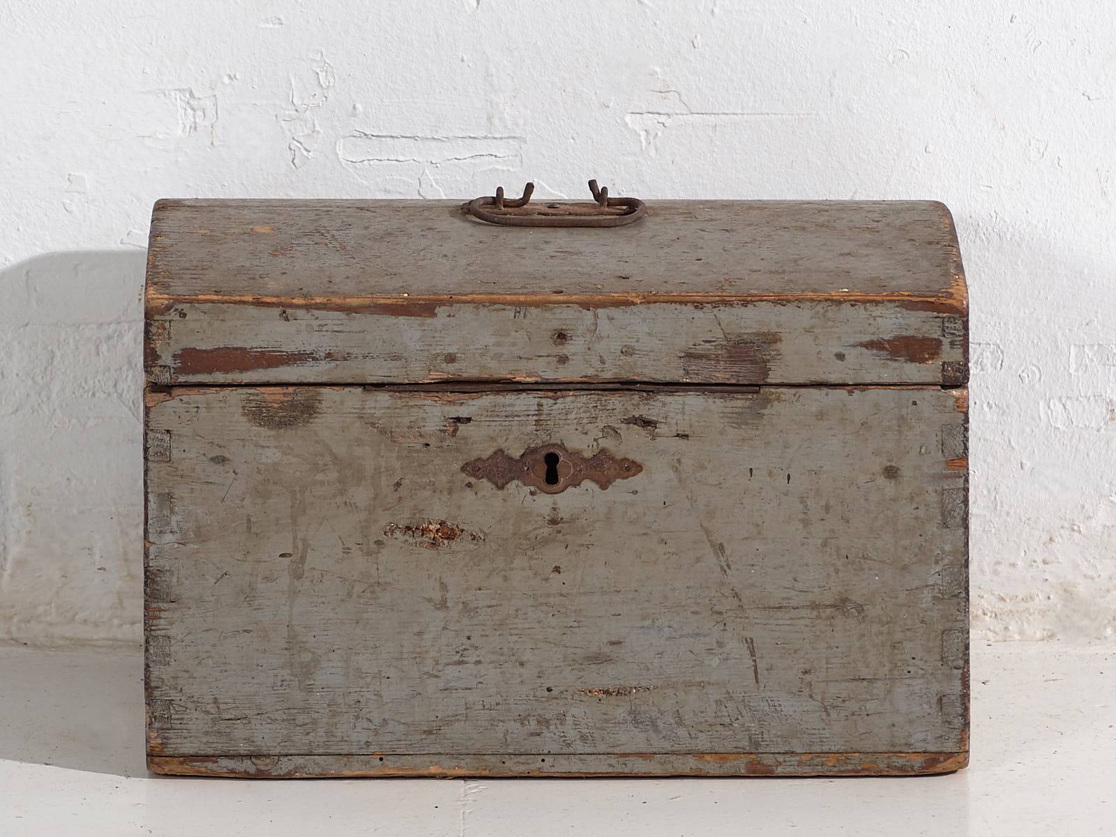 Small antique grey chest (c.1900) #69