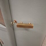 Vintage glass-fronted cabinet, bookshelf.