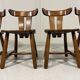 Brutalist oak dining chairs 1970’s
