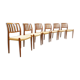 Danish design teak dining chairs Niels O. Møller Model 83