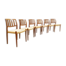 Chaises de salle à manger en teck design danois Niels O. Møller Modèle 83