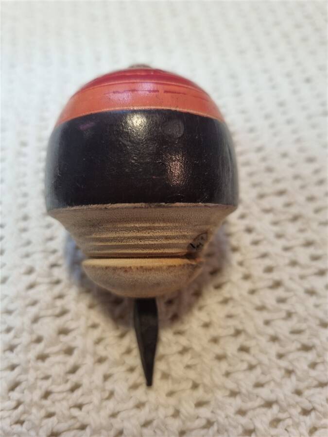 Duo of old spinning tops