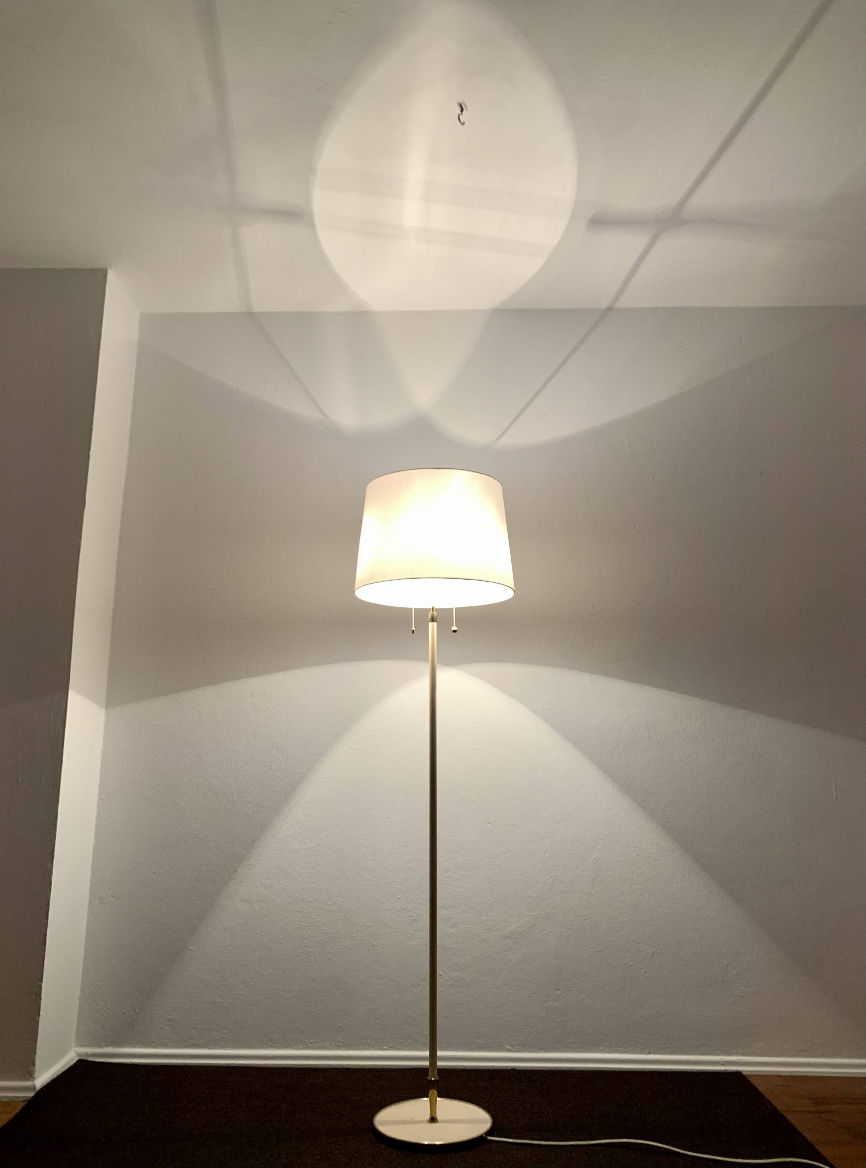 Brass Floor Lamp by Vereinigte Werkstätten