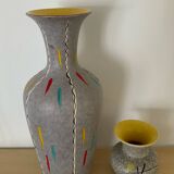 Duo of vintage Scheurich Keramik vases