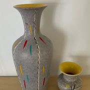 Duo of vintage Scheurich Keramik vases