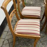 Lot de 4 chaises de salle à manger vintage en acajou