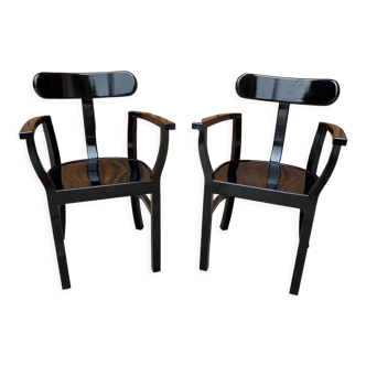 Art deco chairs by Lajos Kozma for Woodworking RT, 1920s