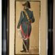 After Lalaisse, "gendarme on horseback", watercolor, twentieth century