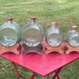 Set of 4 glass barrel
