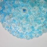 Amazing Murano ceiling light blu rubino flower by Seguso for Venini, Italy