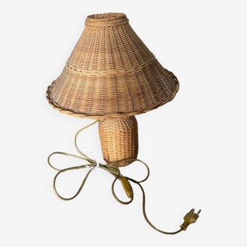 Lampe vintage tout osier