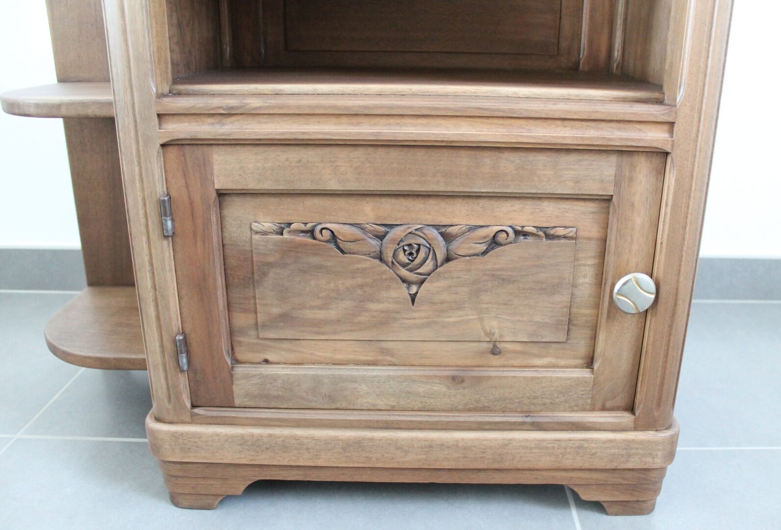 Pink marble bedside table