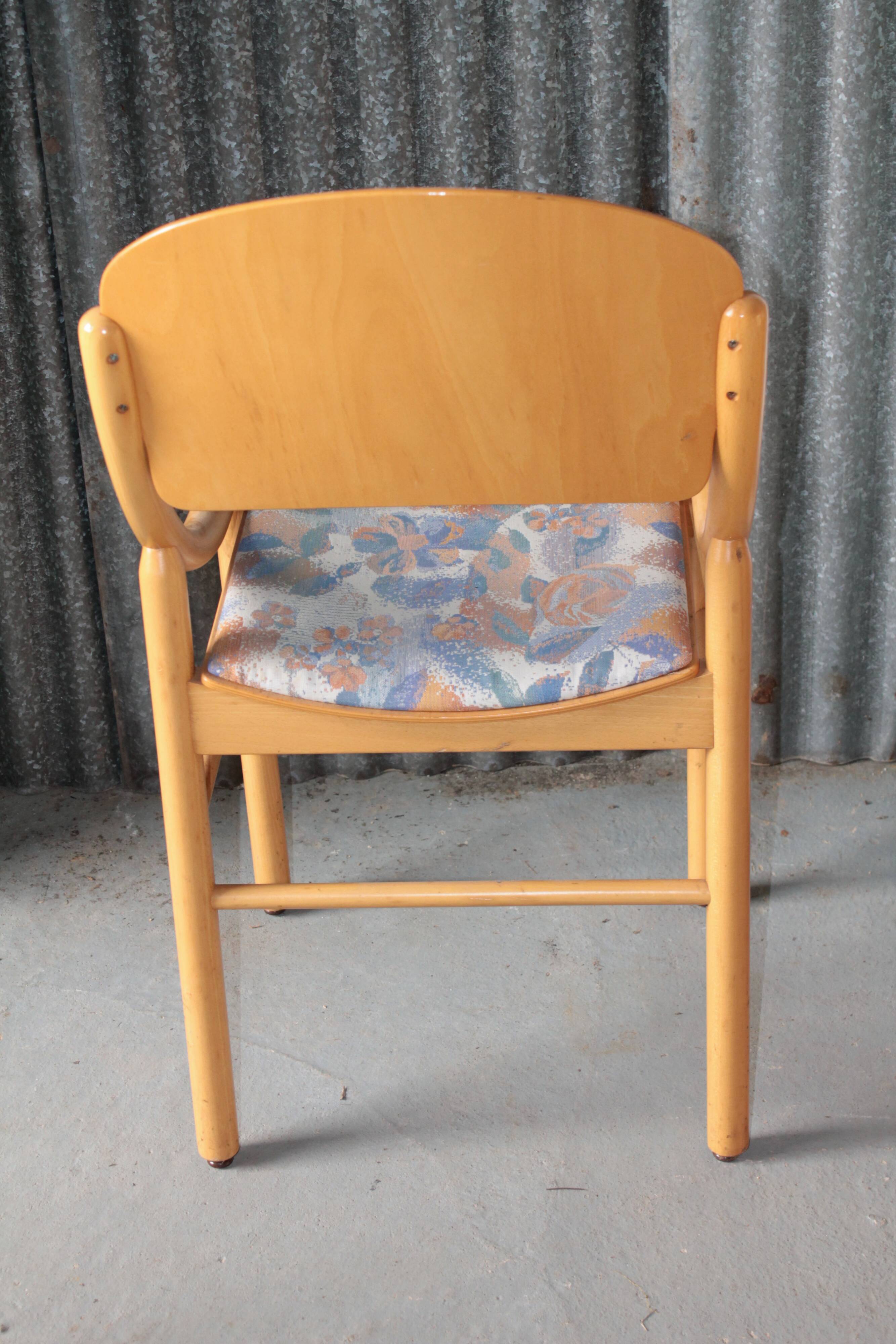 6 Baumann chairs - wood - fabric
