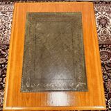 Classic English Chest of Drawers with leather inlay