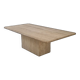 Italian Rectangle Coffee Table in Travertine, 1980s