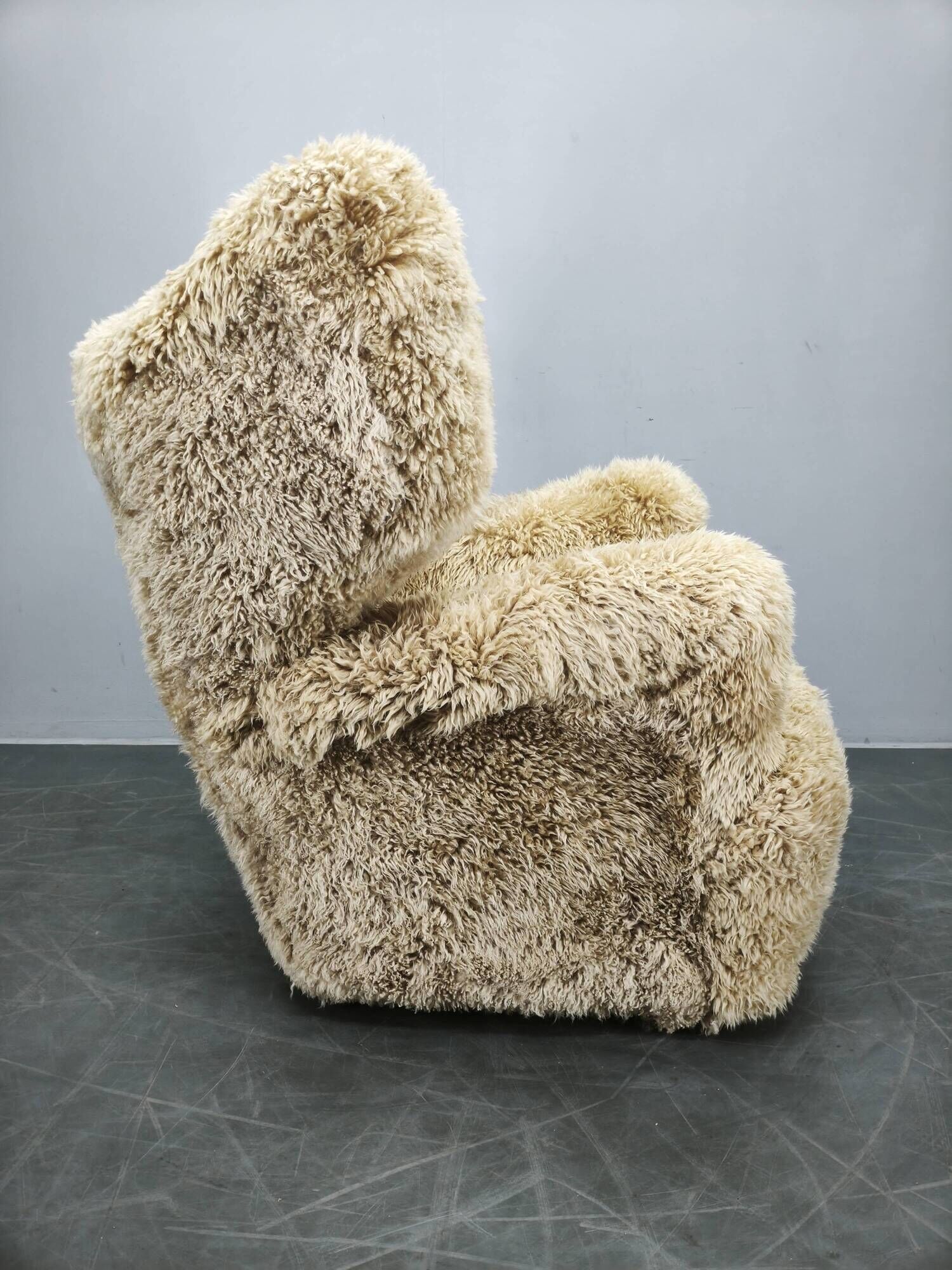 1930s Art Deco Wingback Armchair in Honey Skandilock Sheepskin