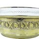 Art Deco sugar bowl, silver-plated brass, glass, Poland, 1930s