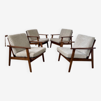 Lot de 4 fauteuils scandinave