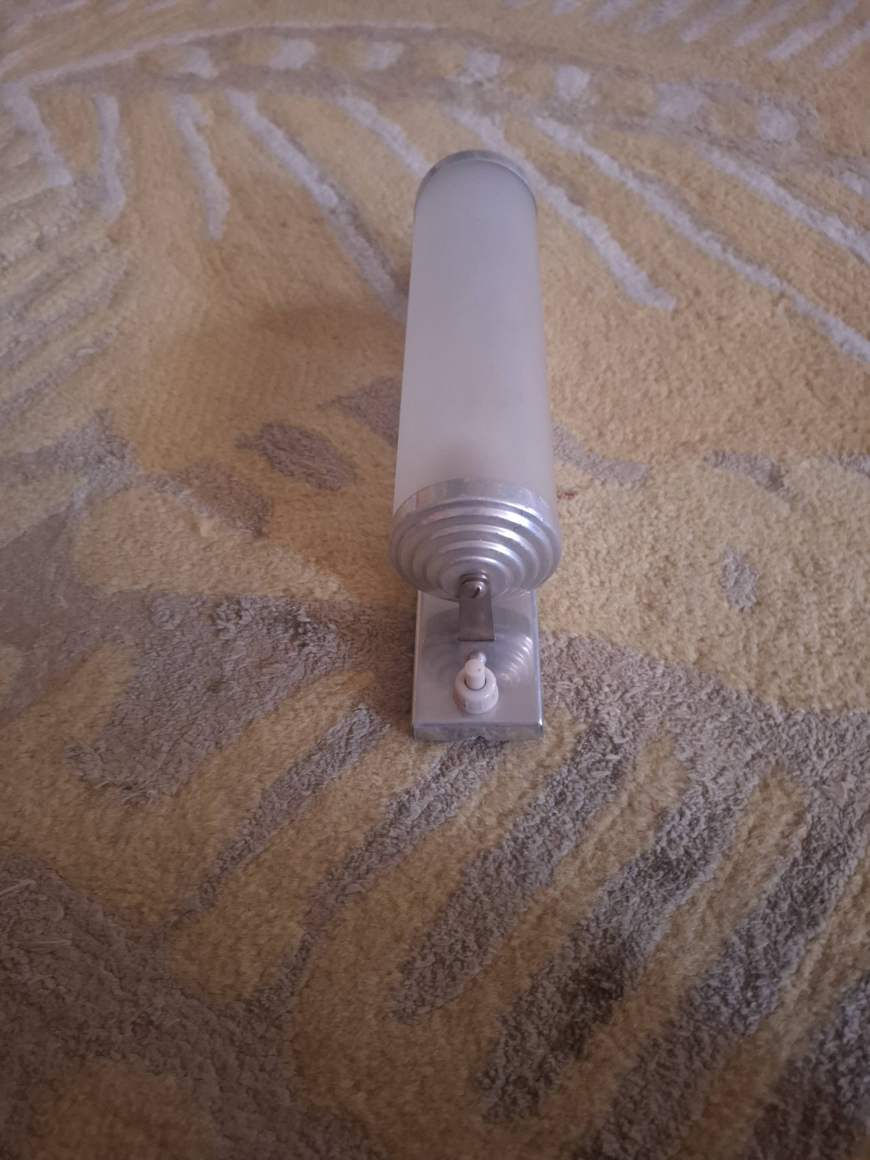 Art deco sand-glass wall light