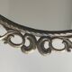 Ancien miroir ovale de style Baroque, Rococo en régule doré