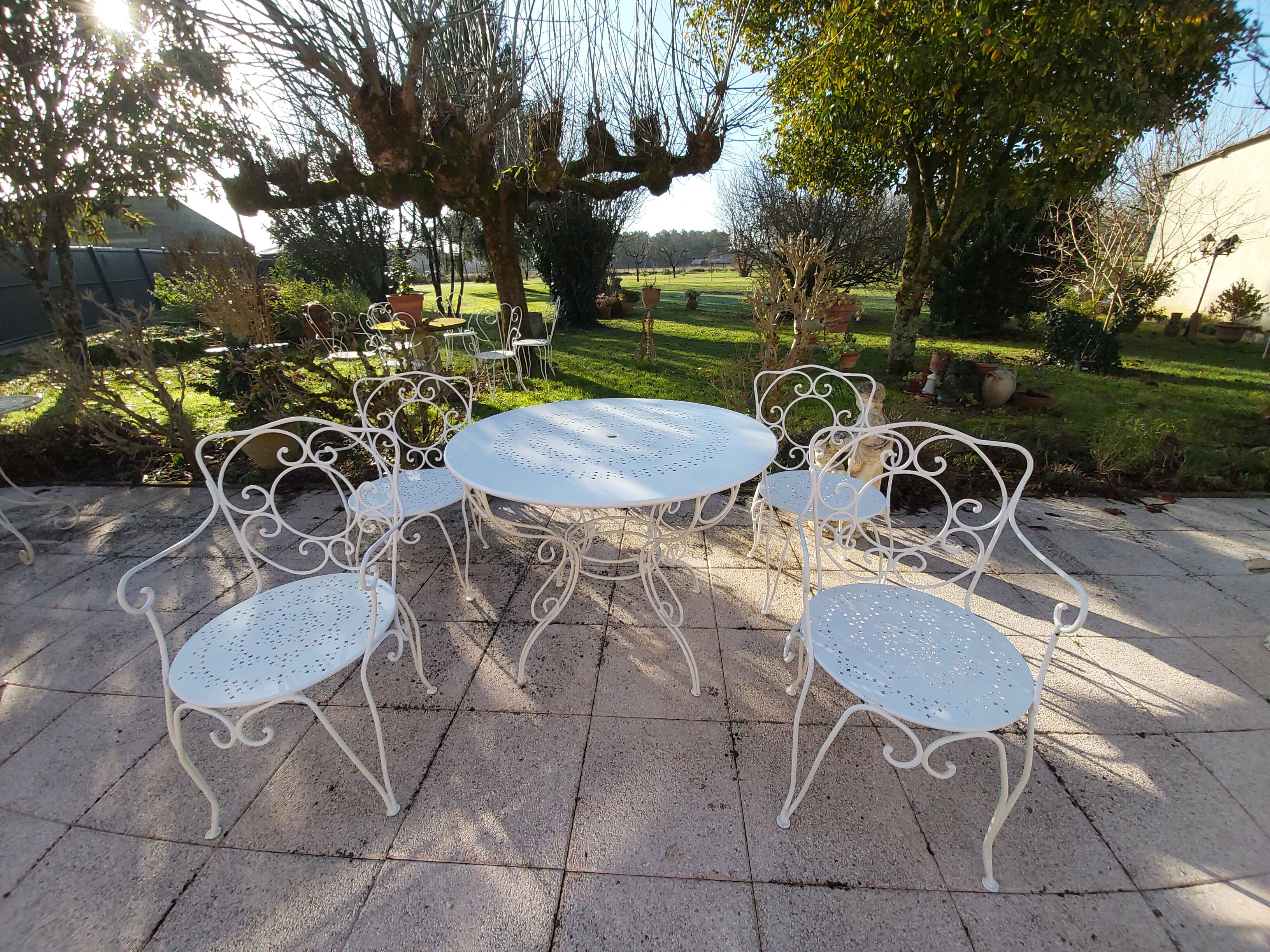 Salon de jardin fer forgé