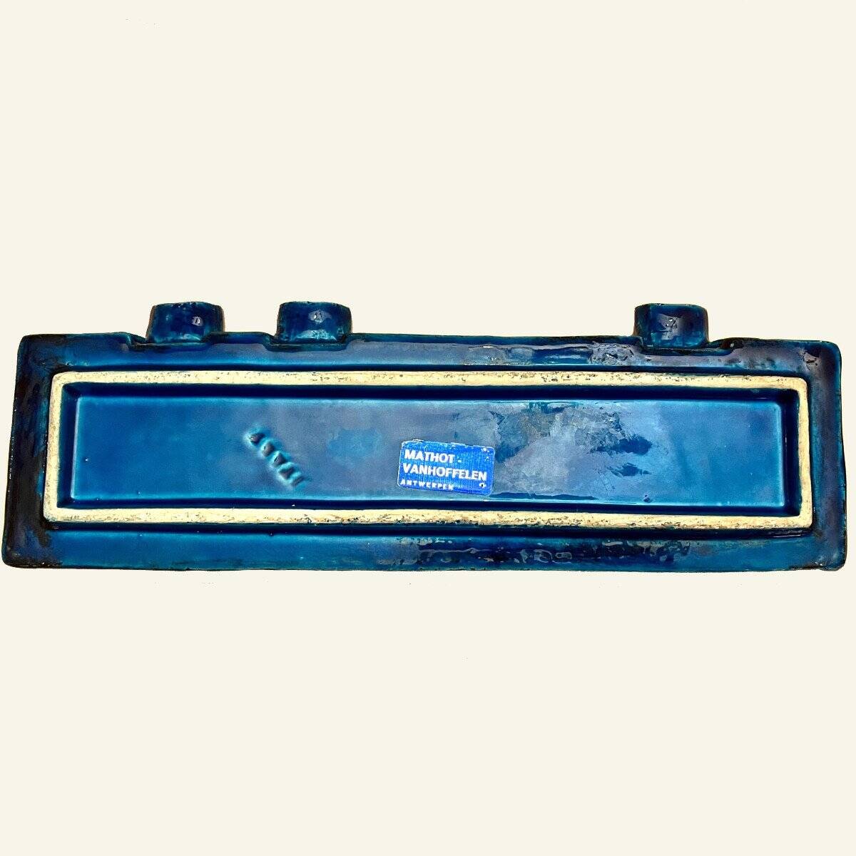 Aldo Londi for Bitossi - Rare Large Ashtray / Cigar Tray in Rimini Blu - 1960s